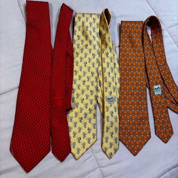 Hermes bundle of three ties